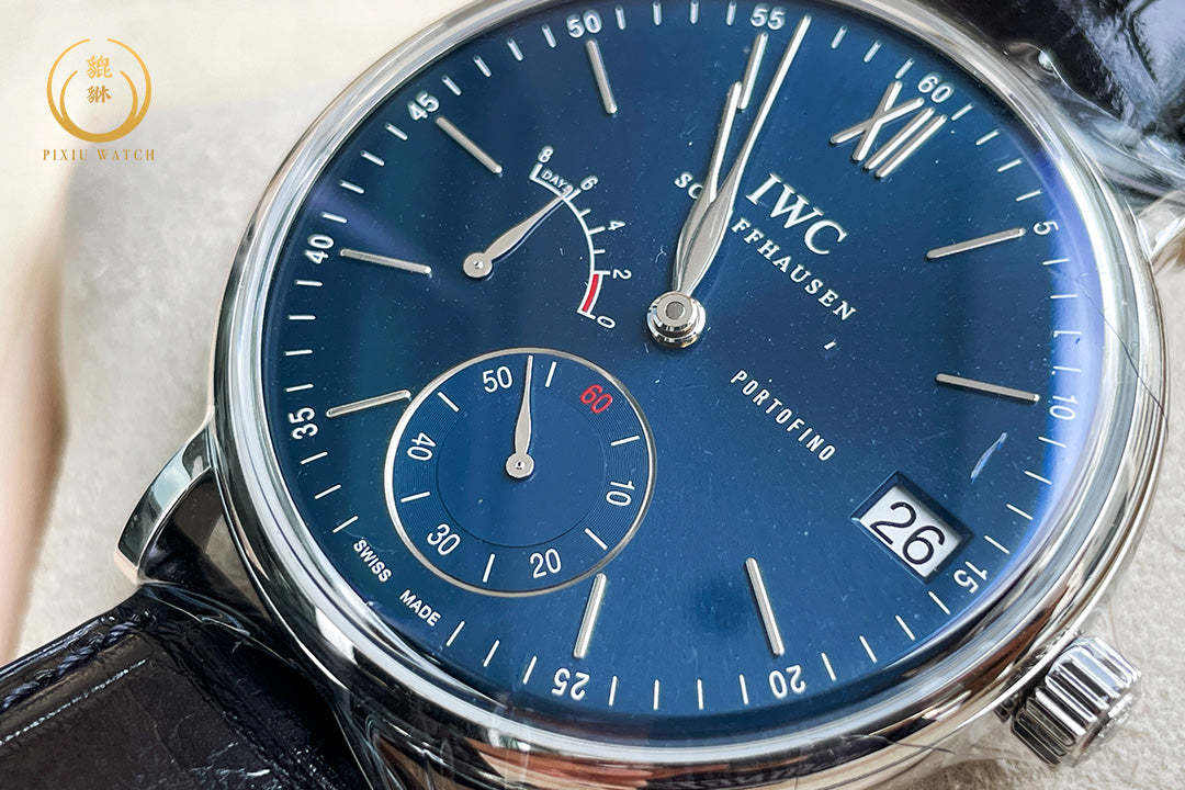 “ของใหม่” IWC Portofino IW510106 Hand-Wound 8 Days Blue Sunburst