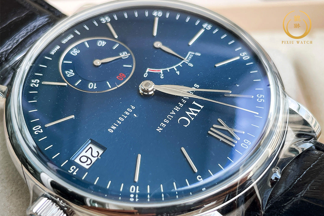 “ของใหม่” IWC Portofino IW510106 Hand-Wound 8 Days Blue Sunburst