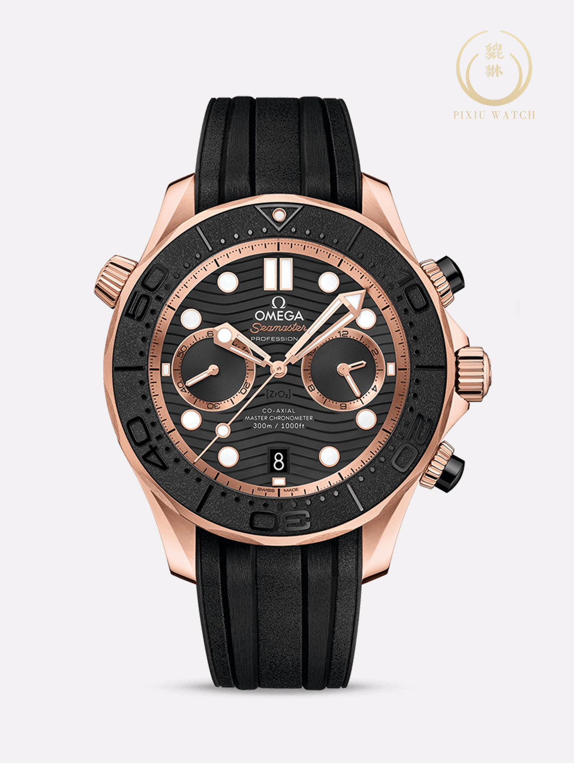 Omega Seamaster Diver 300M Master Chronograph Steel/Sedna Gold