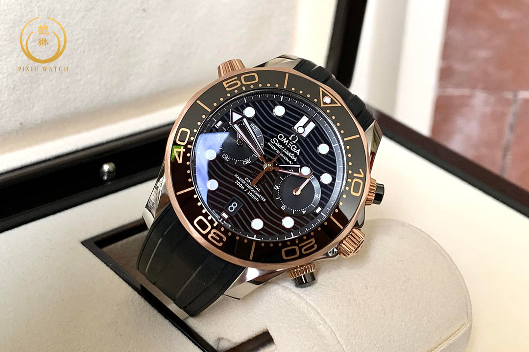 Omega Seamaster Diver 300M Master Chronograph Steel/Sedna Gold