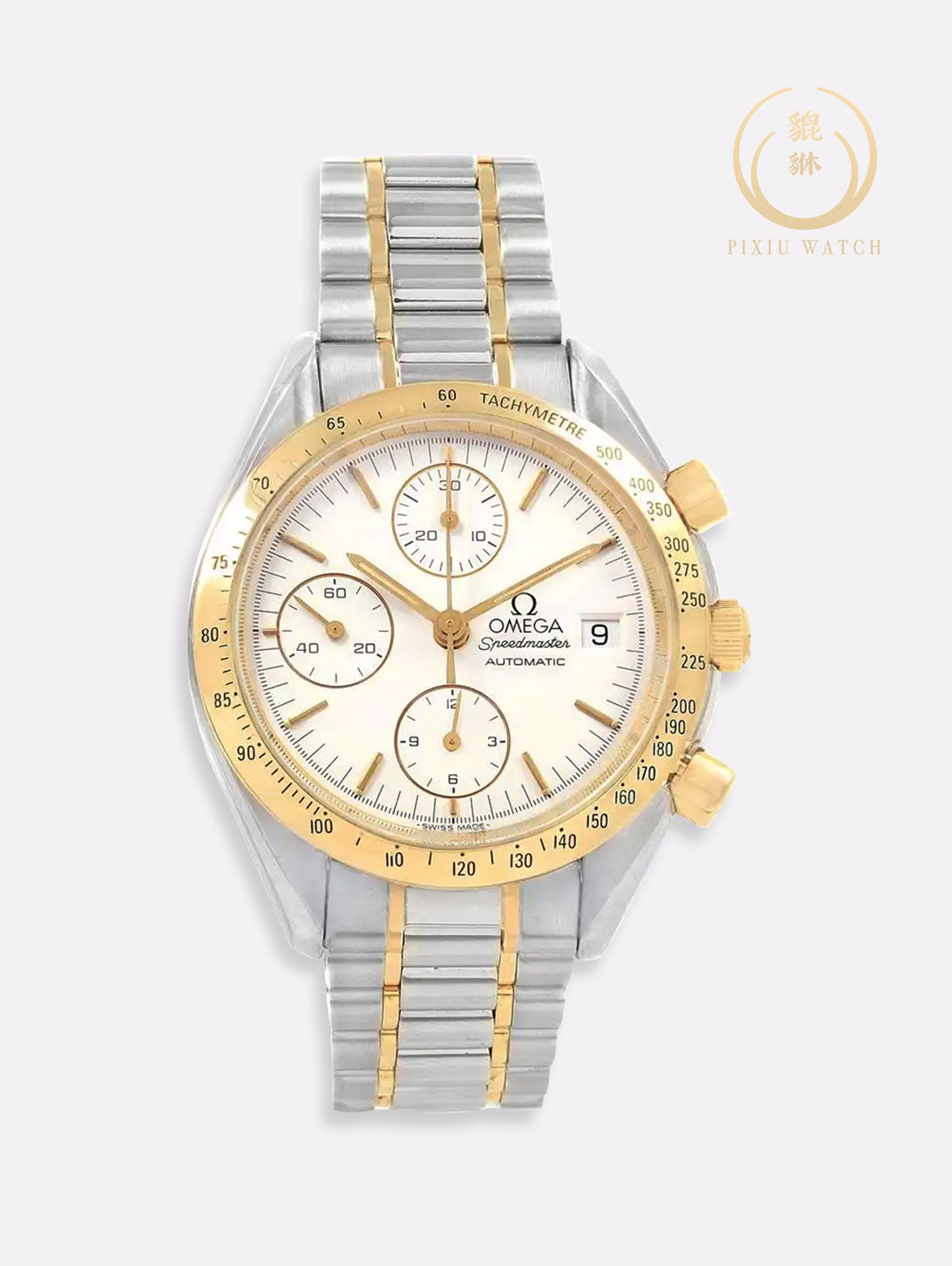 Omega Speedmaster Date Chronograph Steel Yellow Gold