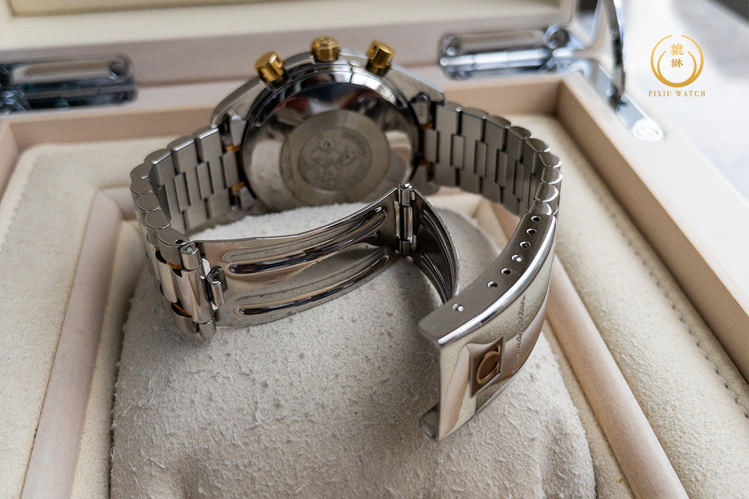 Omega Speedmaster Date Chronograph Steel Yellow Gold