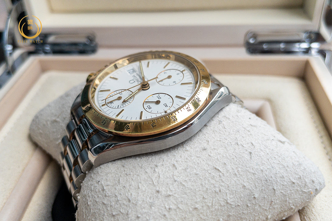Omega Speedmaster Date Chronograph Steel Yellow Gold