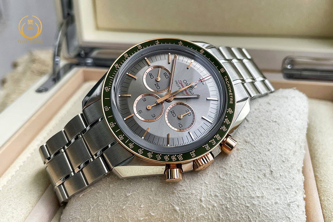 Omega Speedmaster Tokyo 2020 Green Steel/Sedna Gold Limited
