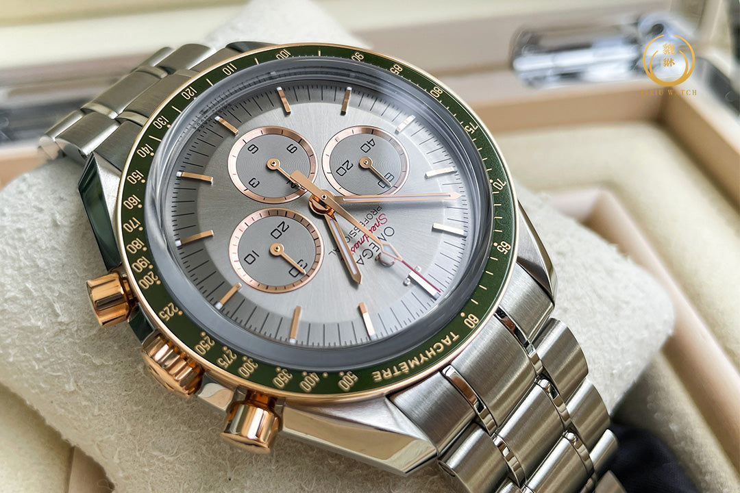 Omega Speedmaster Tokyo 2020 Green Steel/Sedna Gold Limited
