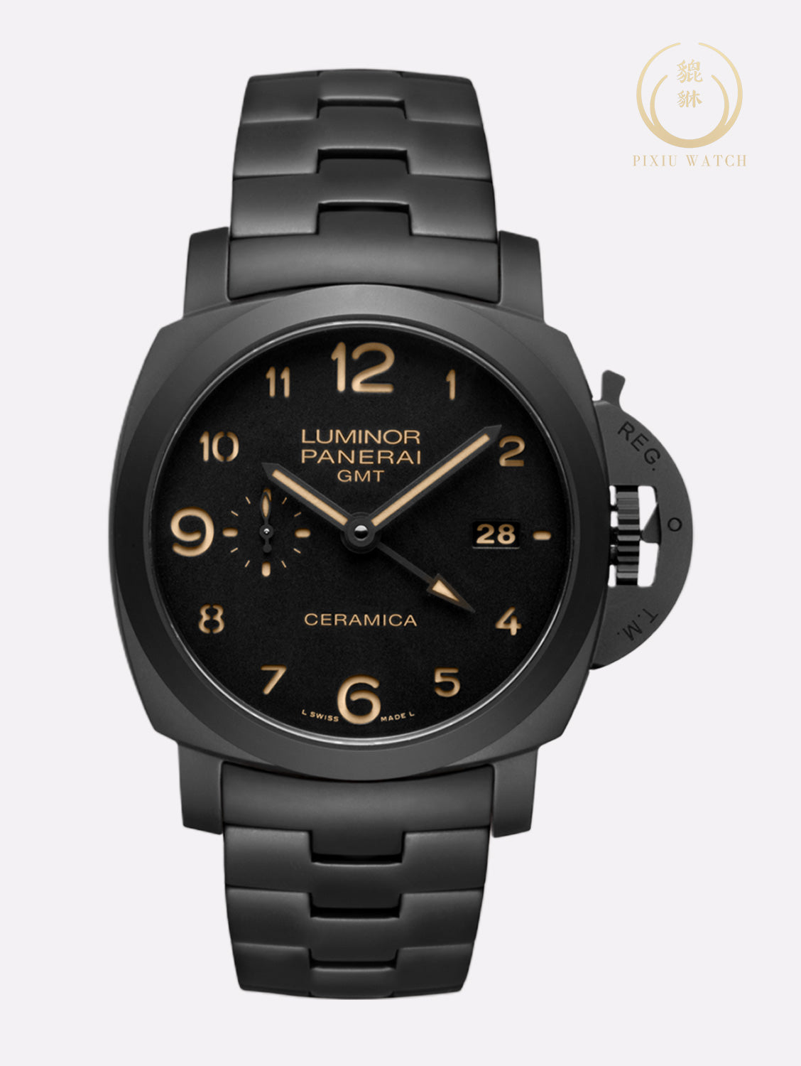 Panerai 438 Tuttonero Luminor 1950 3 Days GMT Ceramica