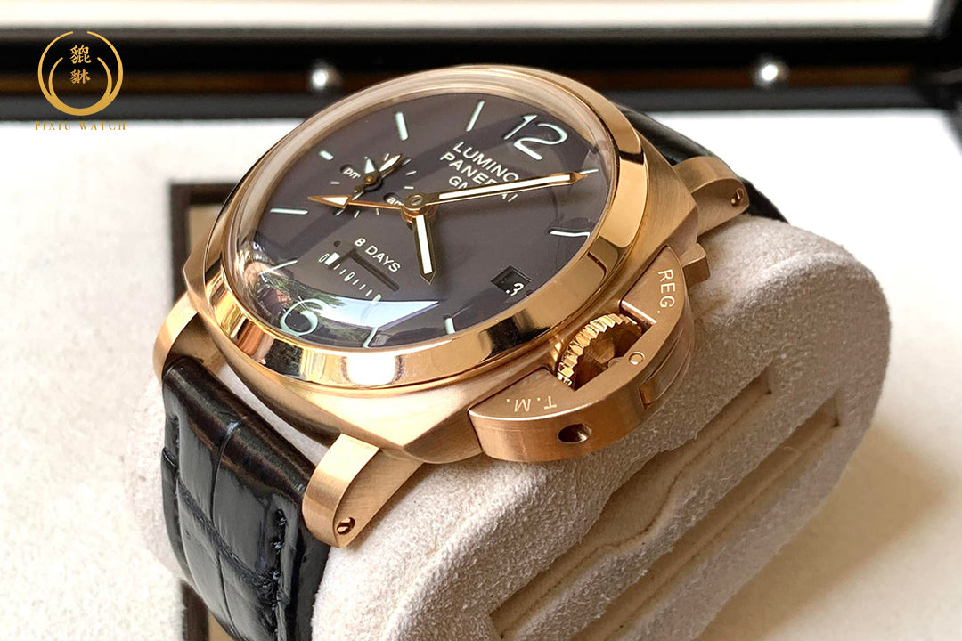 Panerai Luminor 1950 GMT 8 Days Oro Rosso Rose Gold Pam289