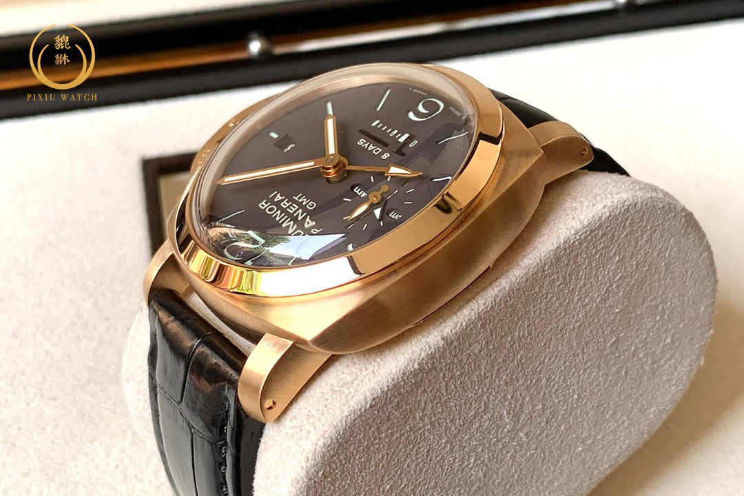 Panerai Luminor 1950 GMT 8 Days Oro Rosso Rose Gold Pam289