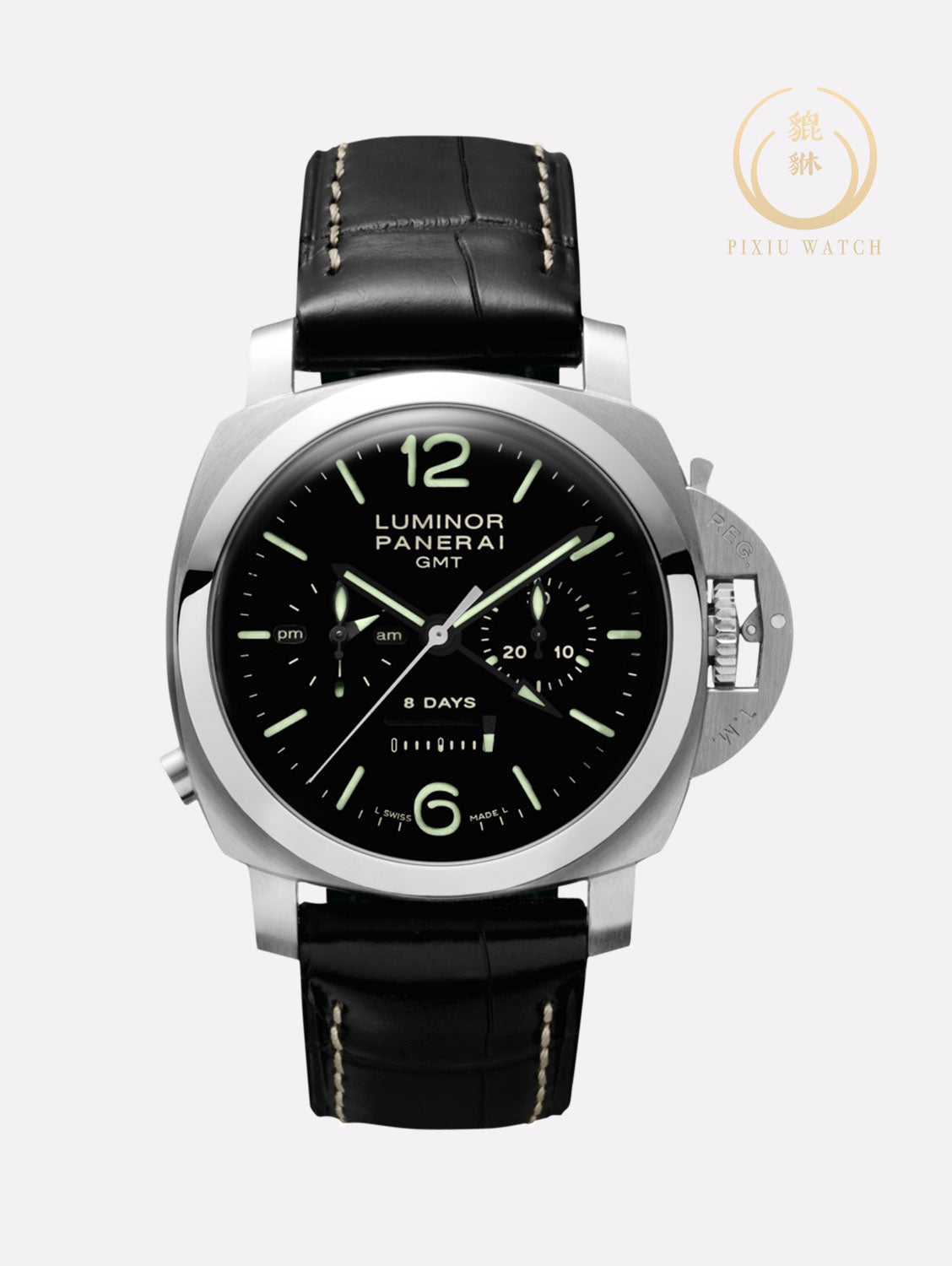 Panerai Luminor 1950 PAM00275 8 Days Chrono Monopulsante GMT Titanium