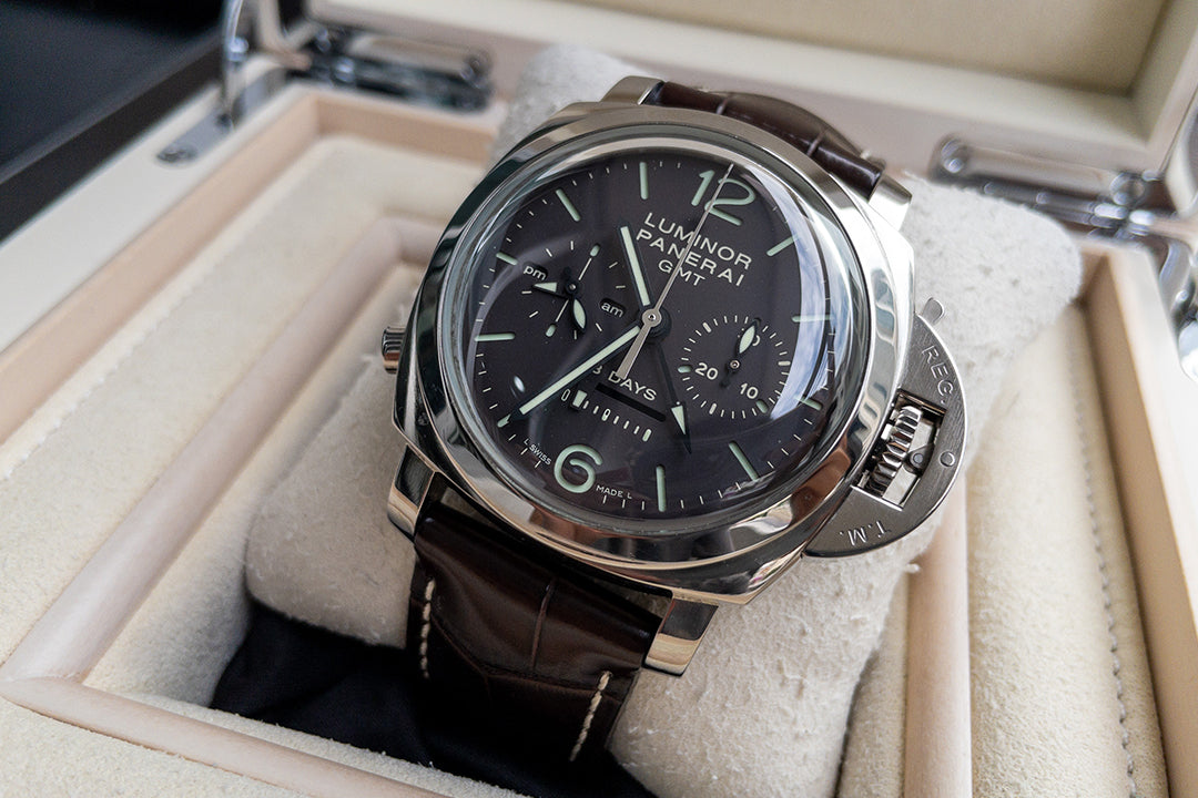 Panerai Luminor 1950 PAM00275 8 Days Chrono Monopulsante GMT Titanium