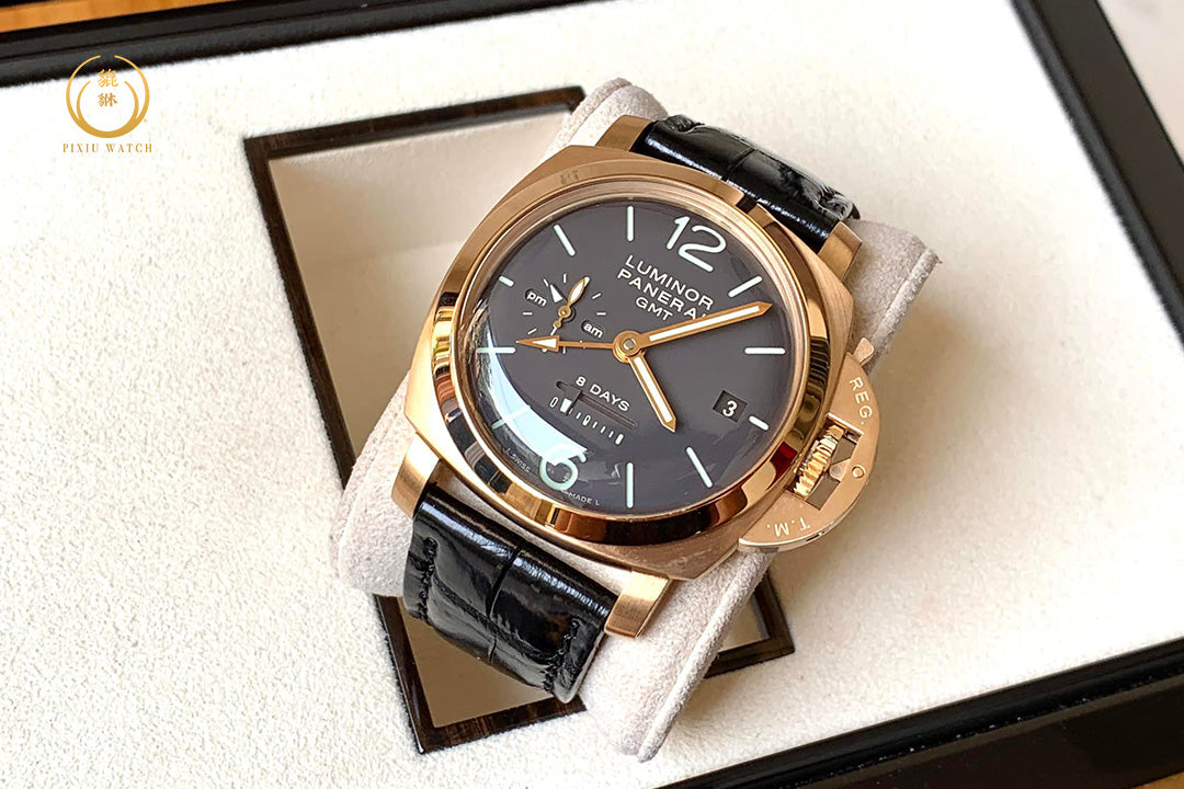 Panerai Luminor 1950 GMT 8 Days Oro Rosso Rose Gold Pam289