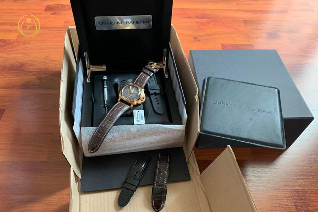 Panerai Luminor 1950 GMT 8 Days Oro Rosso Rose Gold Pam289