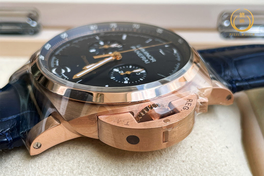 "ของใหม่" Panerai Luminor PAM01111 Chrono Goldtech Blu Notte