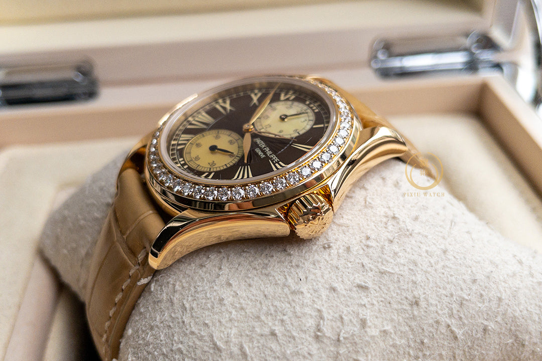 Patek Philippe Calatrava 4934R-001 Travel Time MOP Diamonds