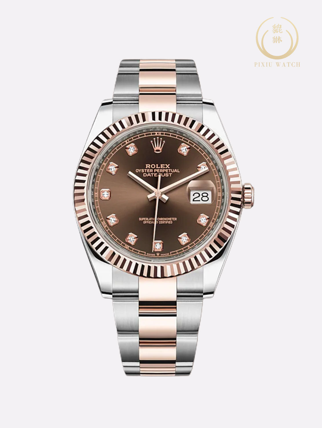 Rolex Datejust Pink Gold Oyster Two Tone