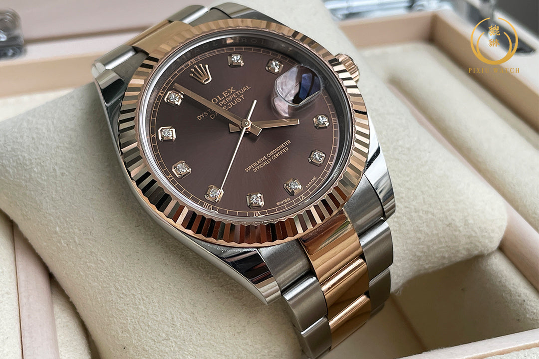 Rolex Datejust Pink Gold Oyster Two Tone