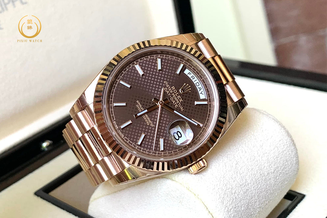 Rolex Day-Date Chocolate Dial 18K Everose Gold
