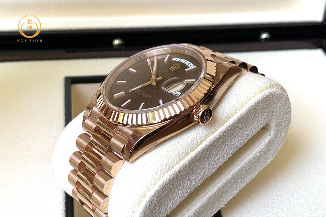Rolex Day-Date Chocolate Dial 18K Everose Gold