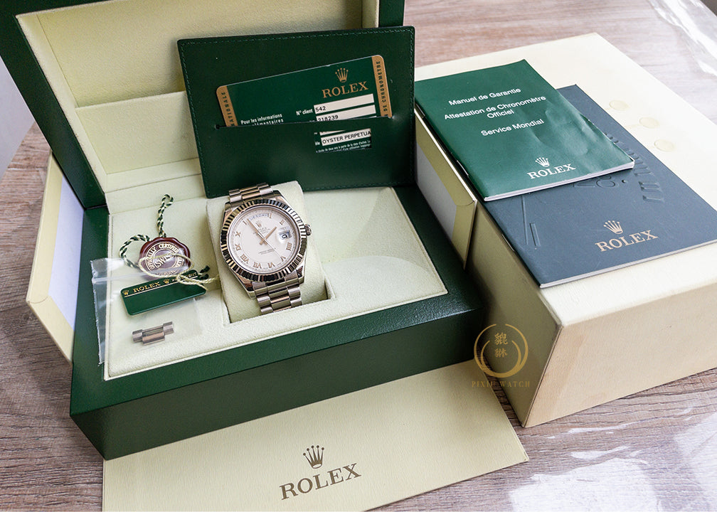 Rolex Day-Date II 218239 Full White Gold