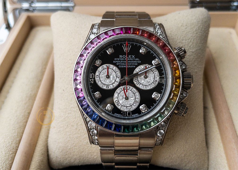 Rolex Daytona Rainbow "After Setting" Full WG