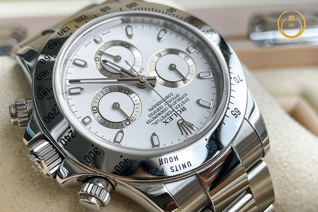 Rolex Daytona Steel White Dial Scramble Series