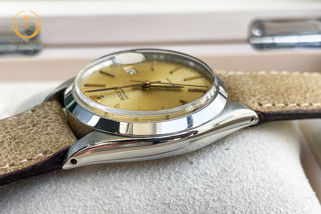 Rolex Oyster Date Vintage 6694 Precision Gold Dial Steel