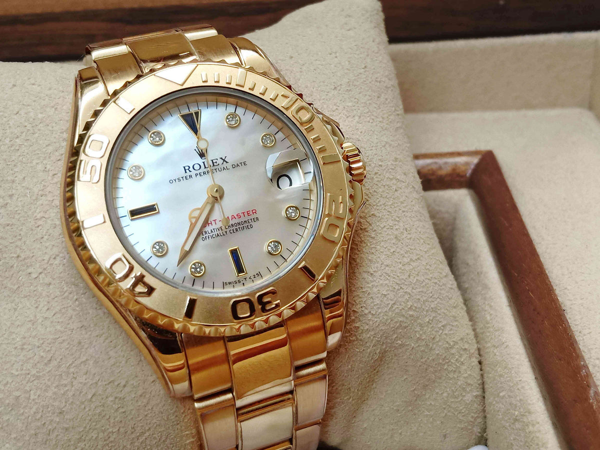 Rolex Yacht-Master Yellow Gold Diamond MOP Dial