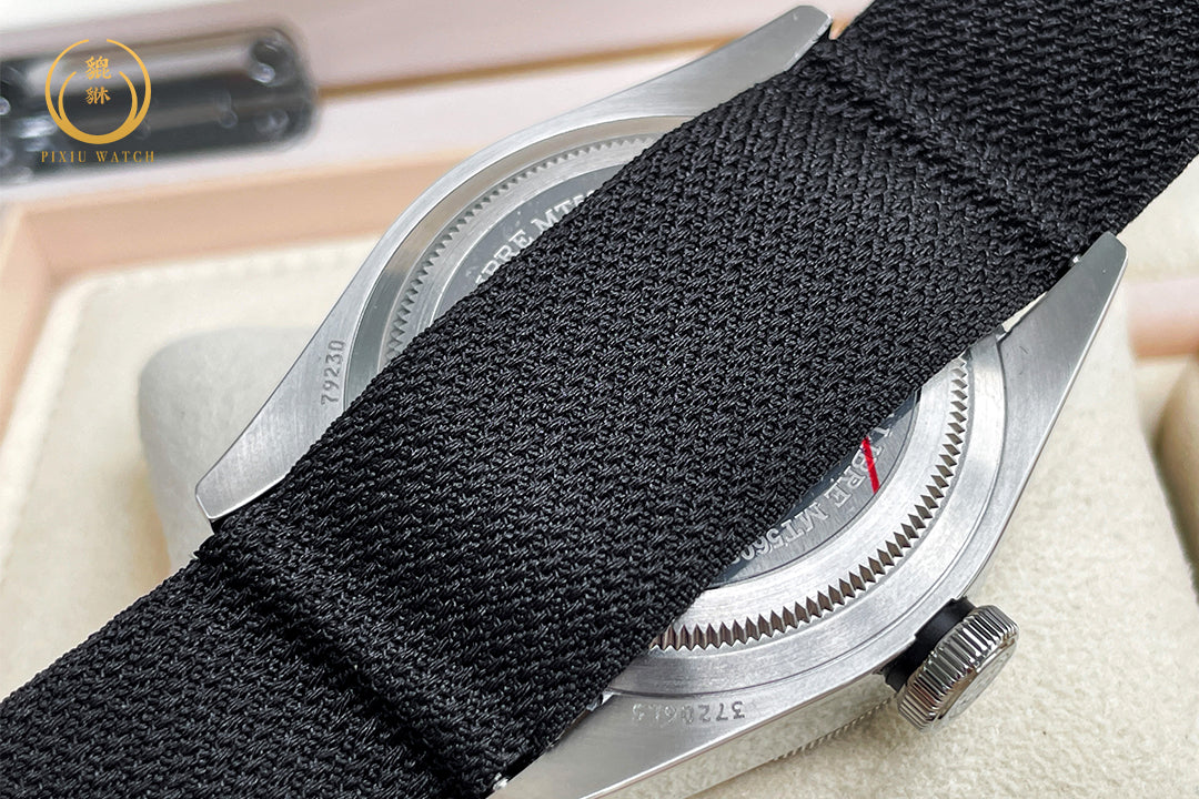 NEW" Tudor Black Bay Black Fabric Strap