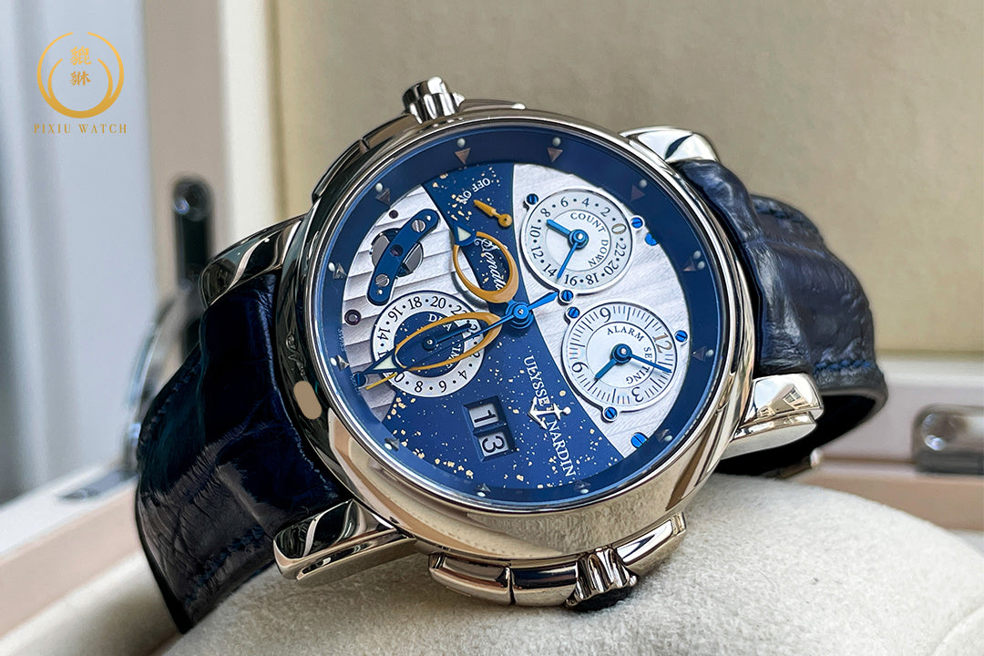 Ulysse Nardin 670-88 Sonata Cathedral Dual Time 18K White Gold