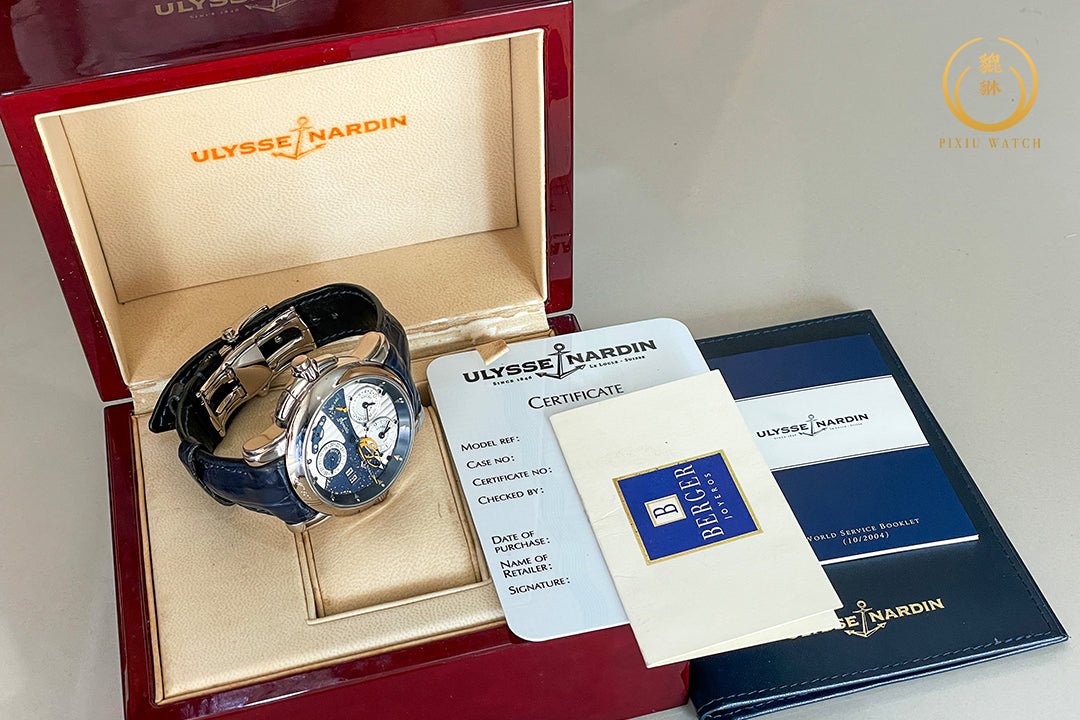 Ulysse Nardin 670-88 Sonata Cathedral Dual Time 18K White Gold