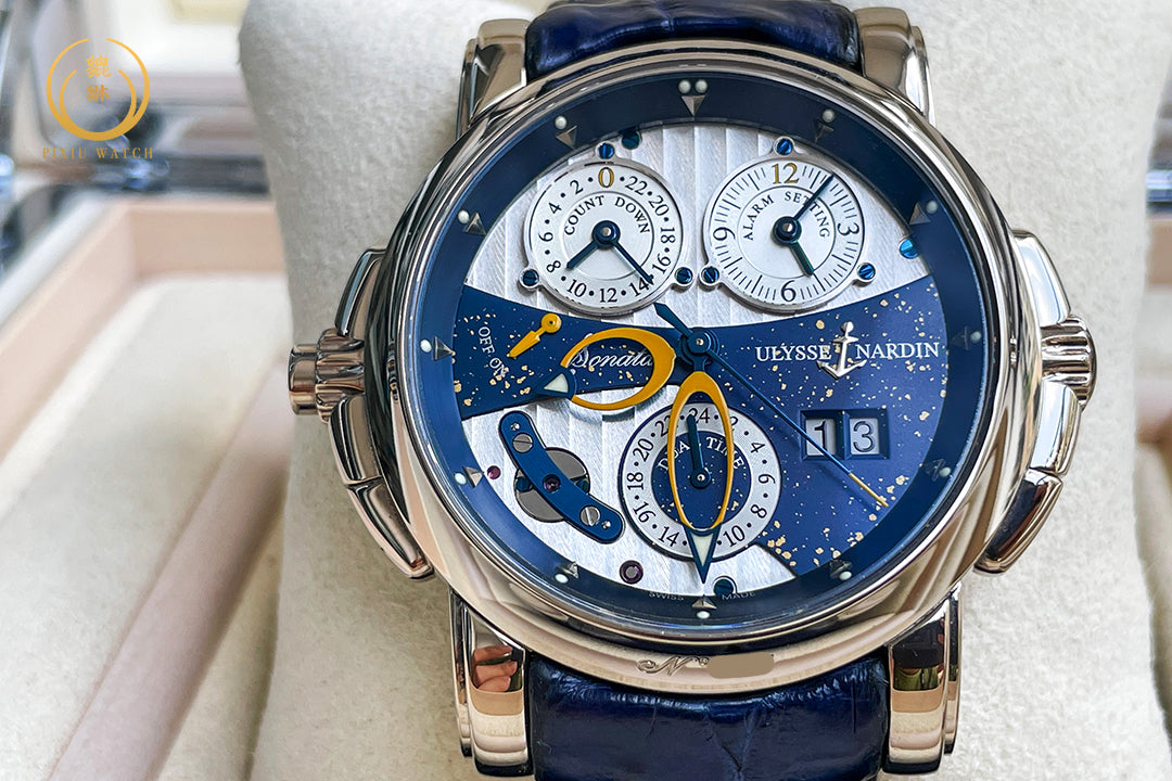 Ulysse Nardin 670-88 Sonata Cathedral Dual Time 18K White Gold