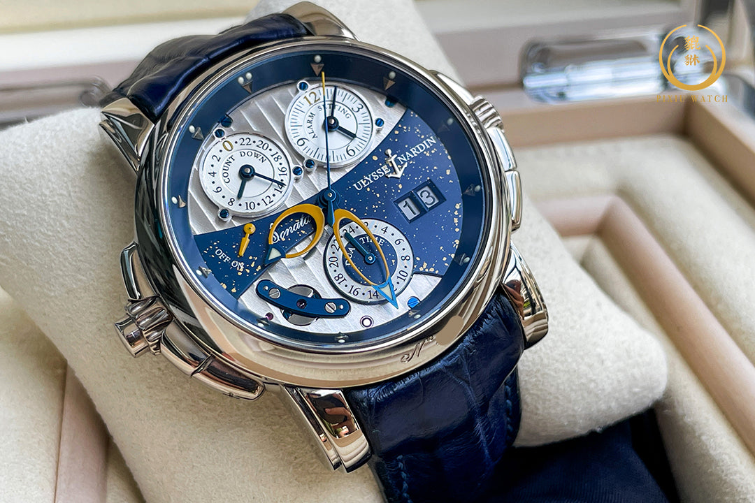 Ulysse Nardin 670-88 Sonata Cathedral Dual Time 18K White Gold