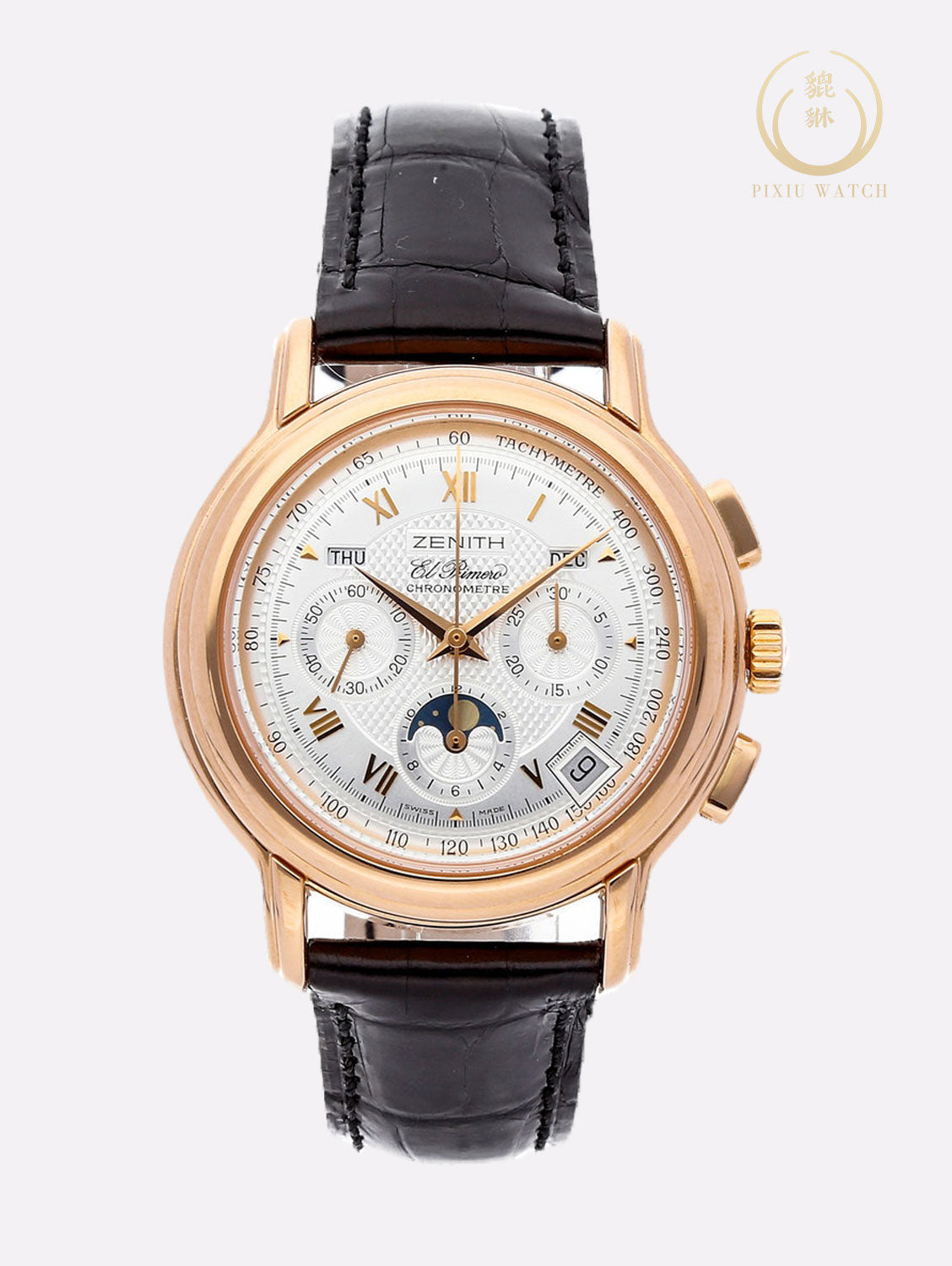 Zenith El Primero Chronograph Triple Date Moonphase Rose Gold