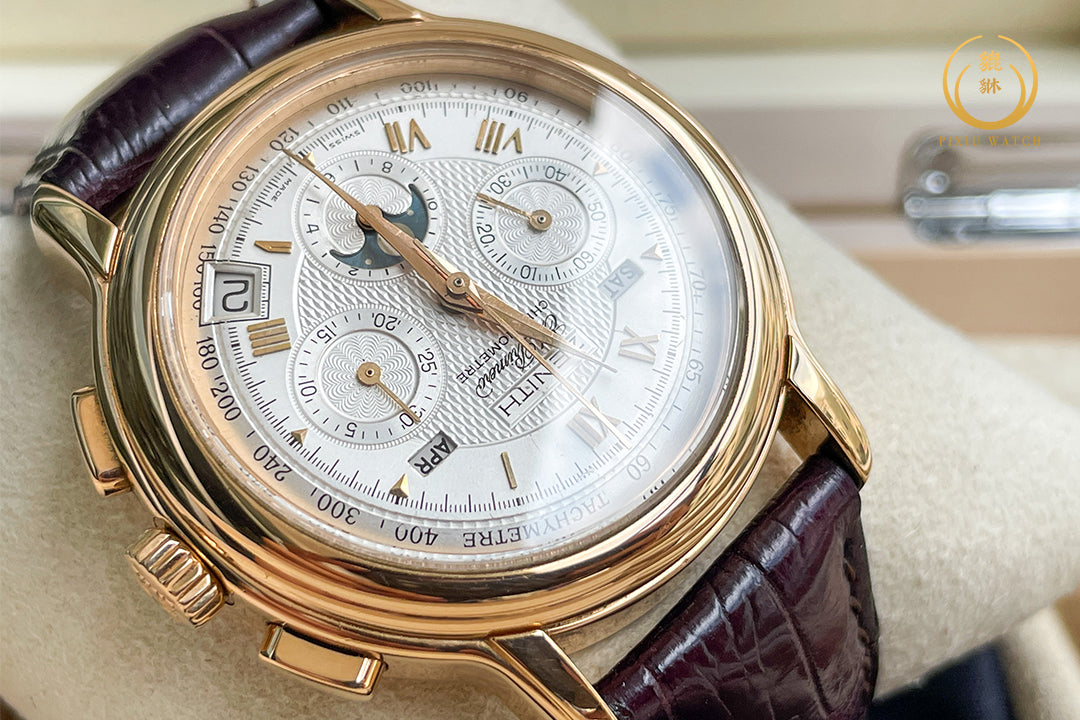Zenith El Primero Chronograph Triple Date Moonphase Rose Gold