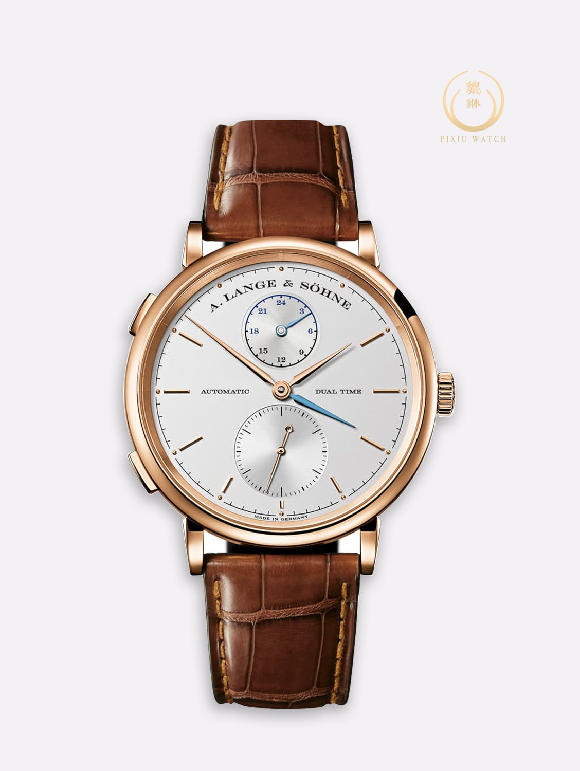 A. Lange Saxonia Dual Time Pink Gold
