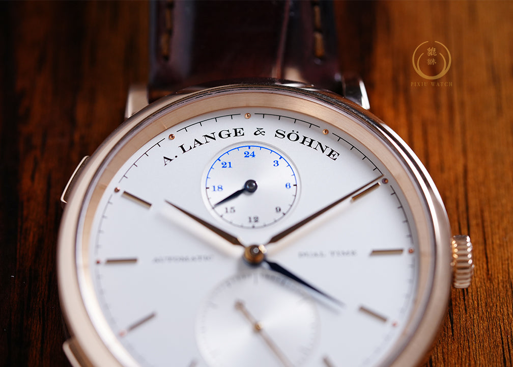 A. Lange Saxonia Dual Time Pink Gold