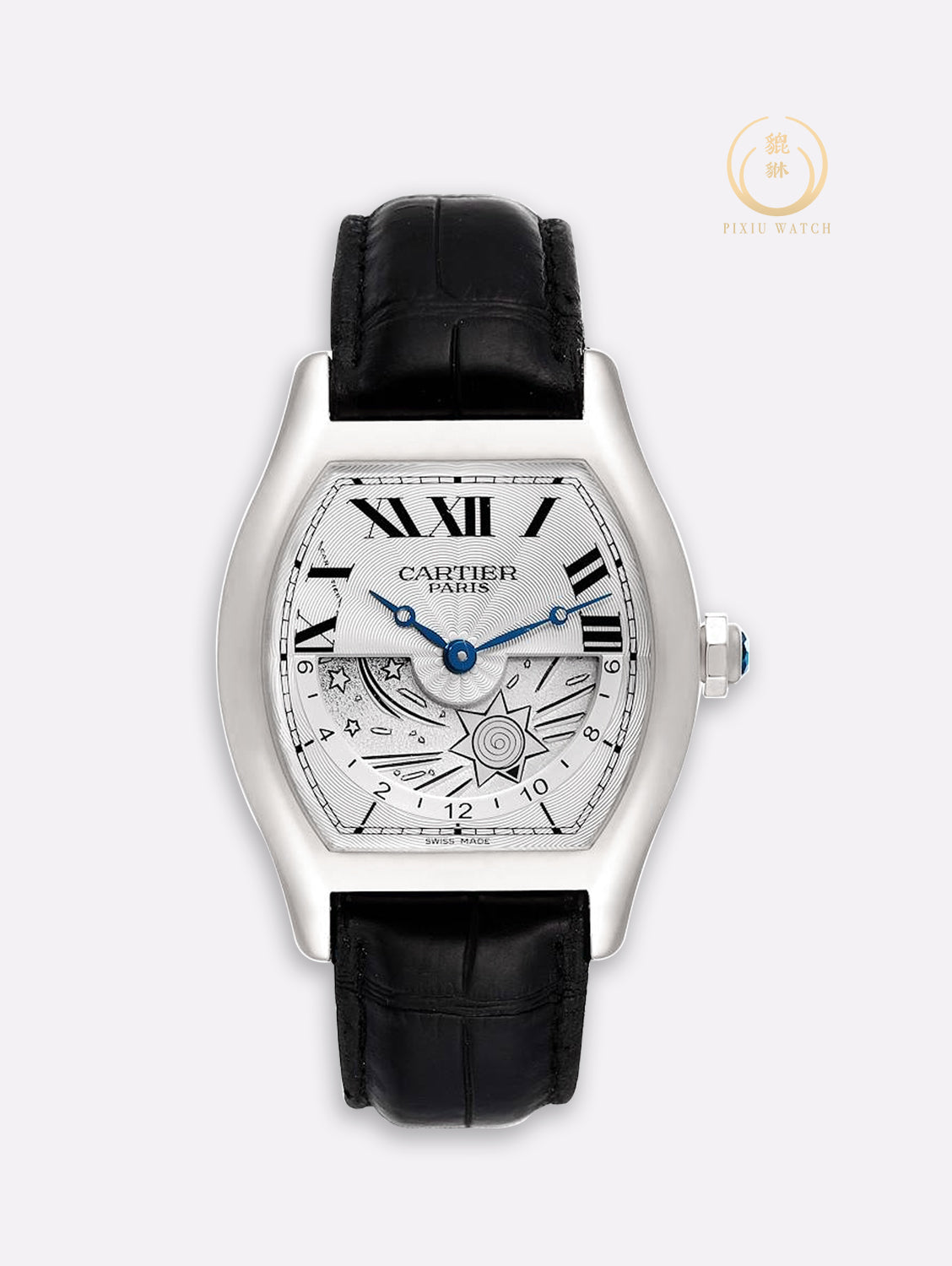 Cartier Tortue XL GMT White Gold