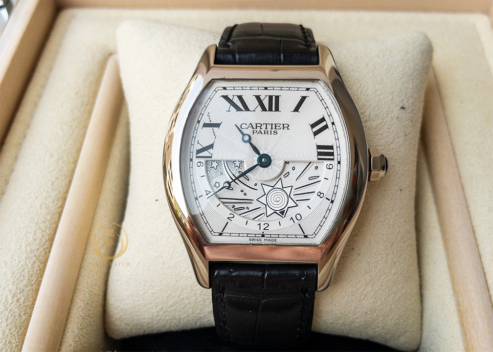 Cartier Tortue XL GMT White Gold