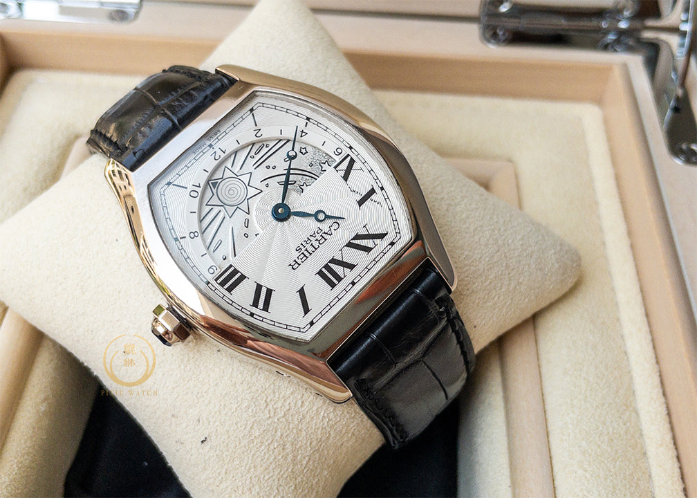 Cartier Tortue XL GMT White Gold