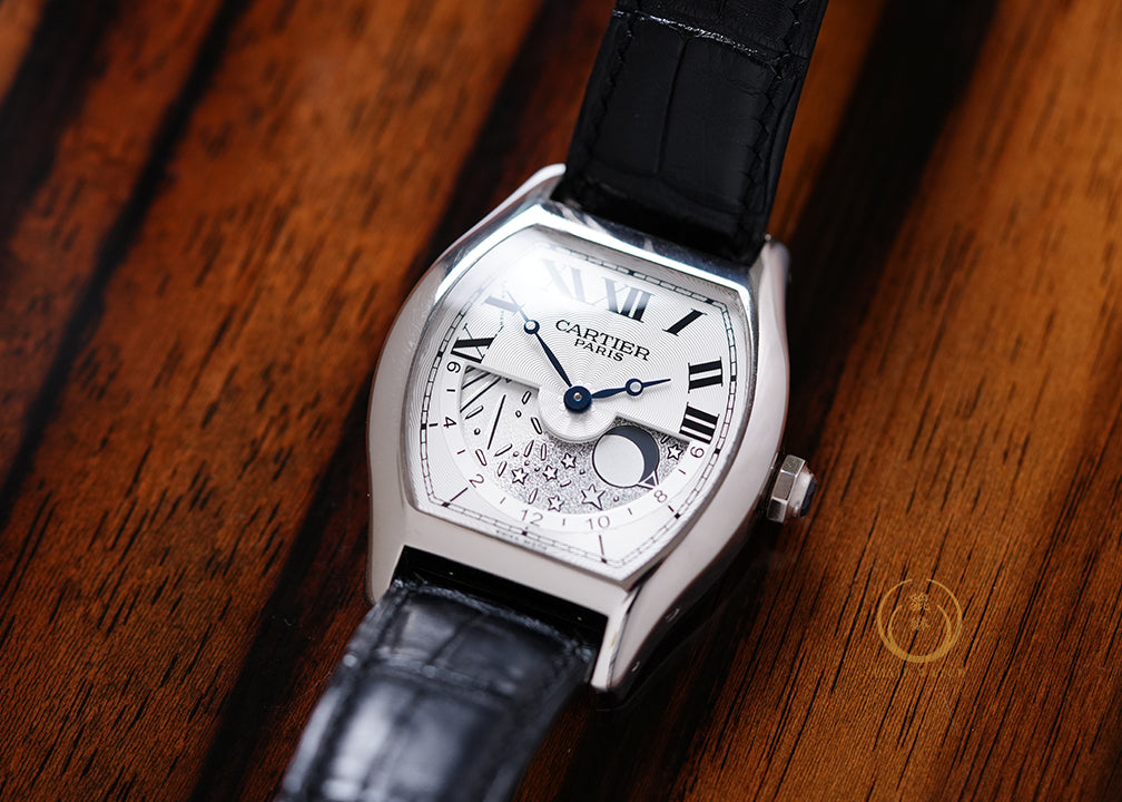 Cartier Tortue XL GMT White Gold