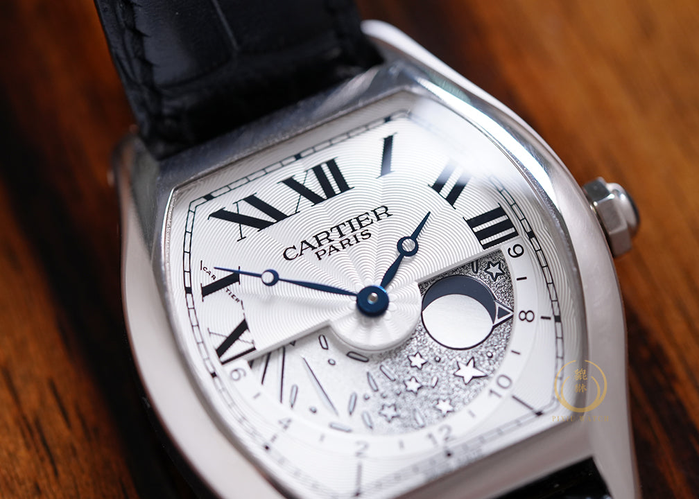Cartier Tortue XL GMT White Gold