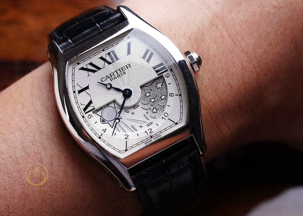 Cartier Tortue XL GMT White Gold