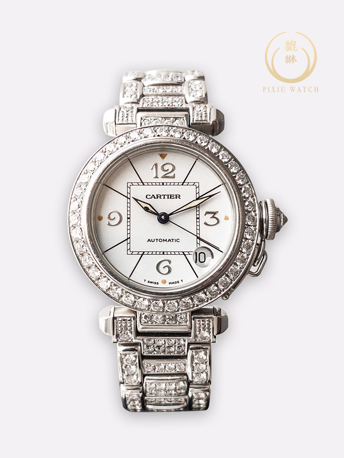 Cartier Pasha Date Diamonds WG