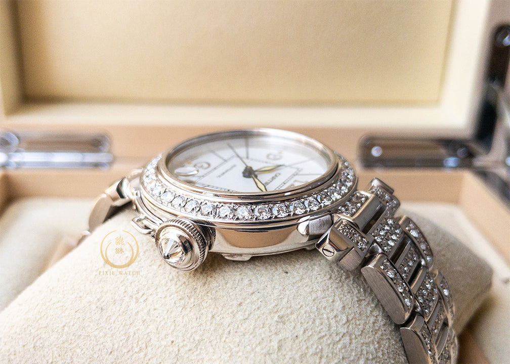 Cartier Pasha Date Diamonds WG