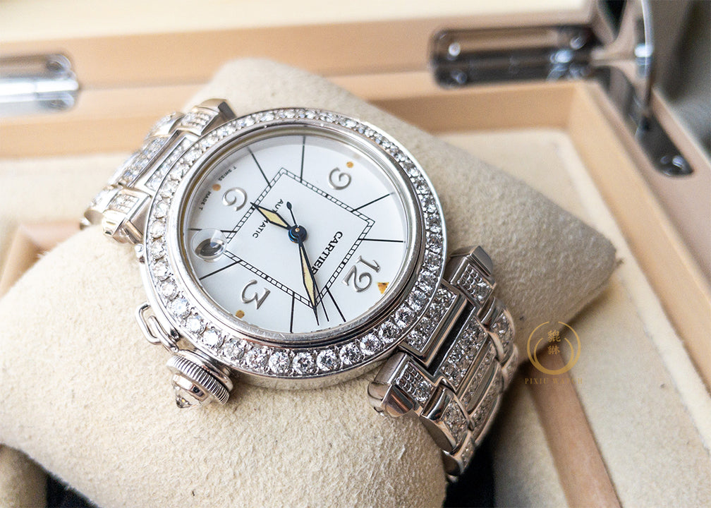 Cartier Pasha Date Diamonds WG