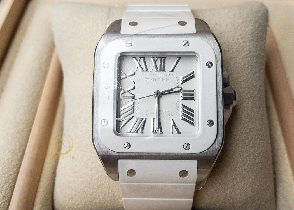 Cartier Santos 2878 White Rubber