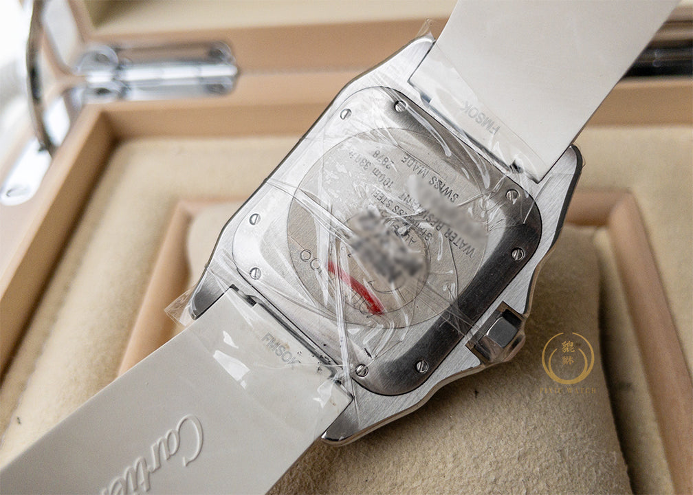 Cartier Santos 2878 White Rubber