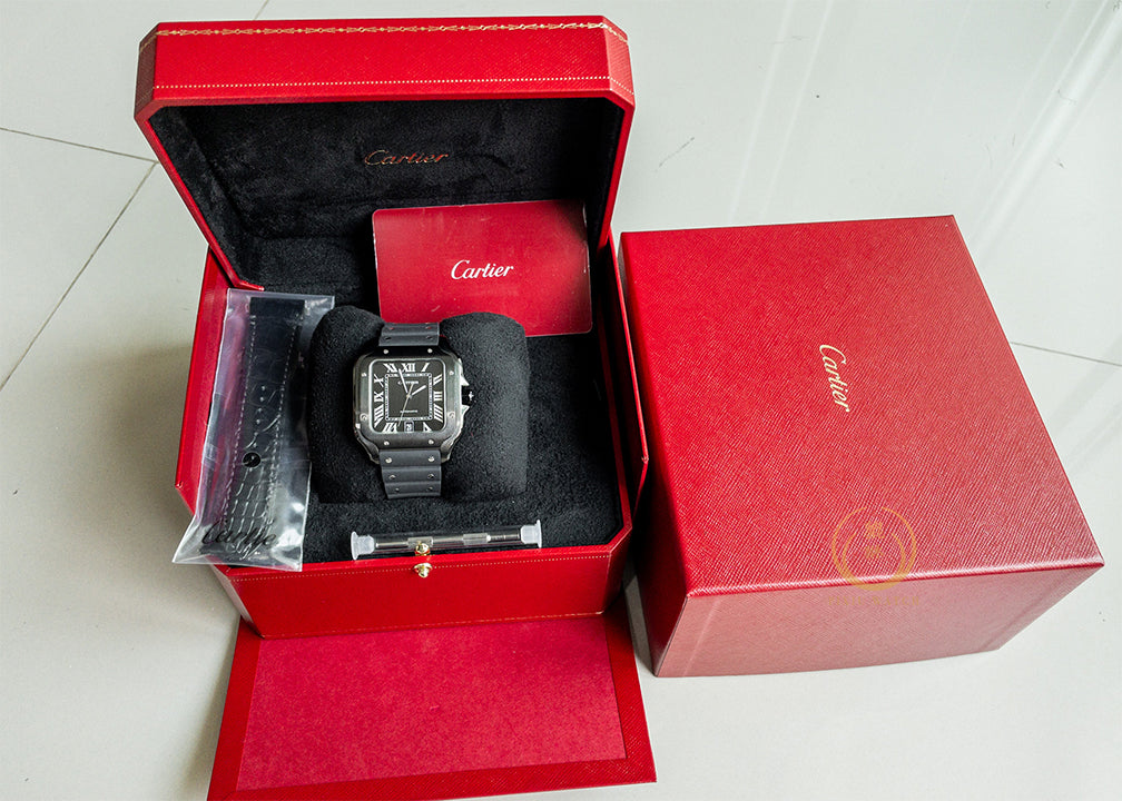 Cartier Santos Black Steel ADLC