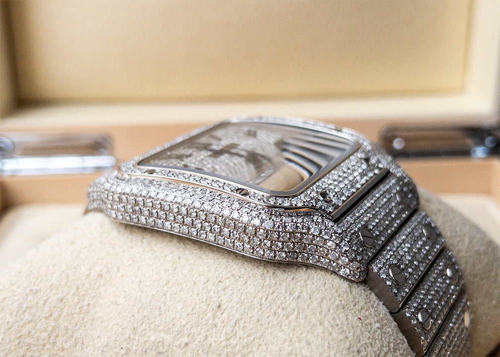 Cartier Santos 4072 Full Diamonds