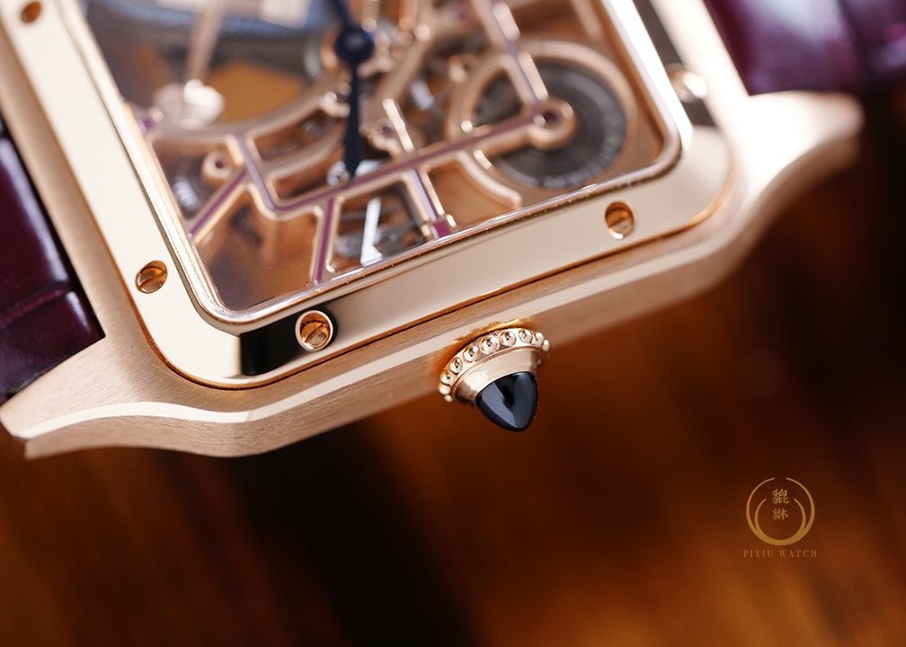 Cartier Santos Dumont Skeleton 4467 Rose Gold